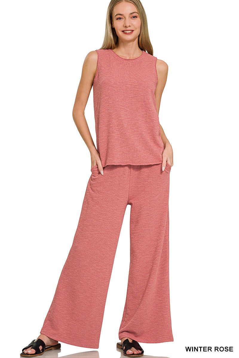 Cotton Slub Tank & Pants Set