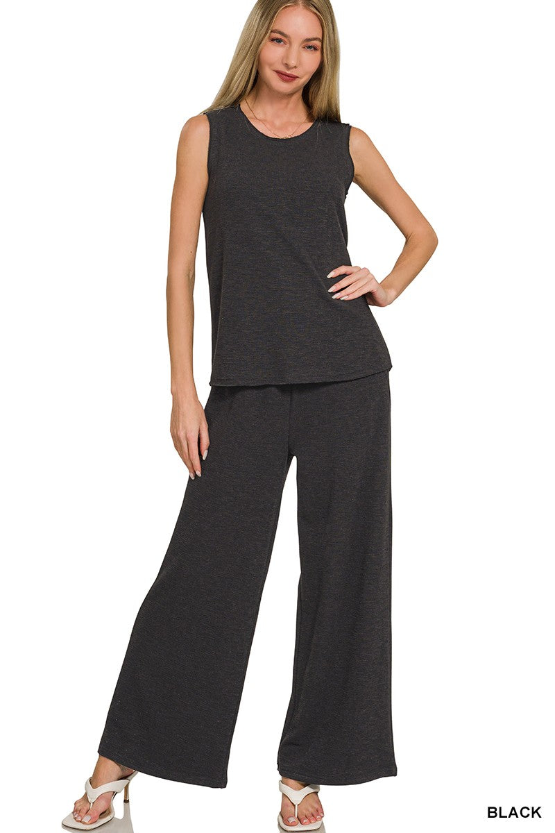 Cotton Slub Tank & Pants Set