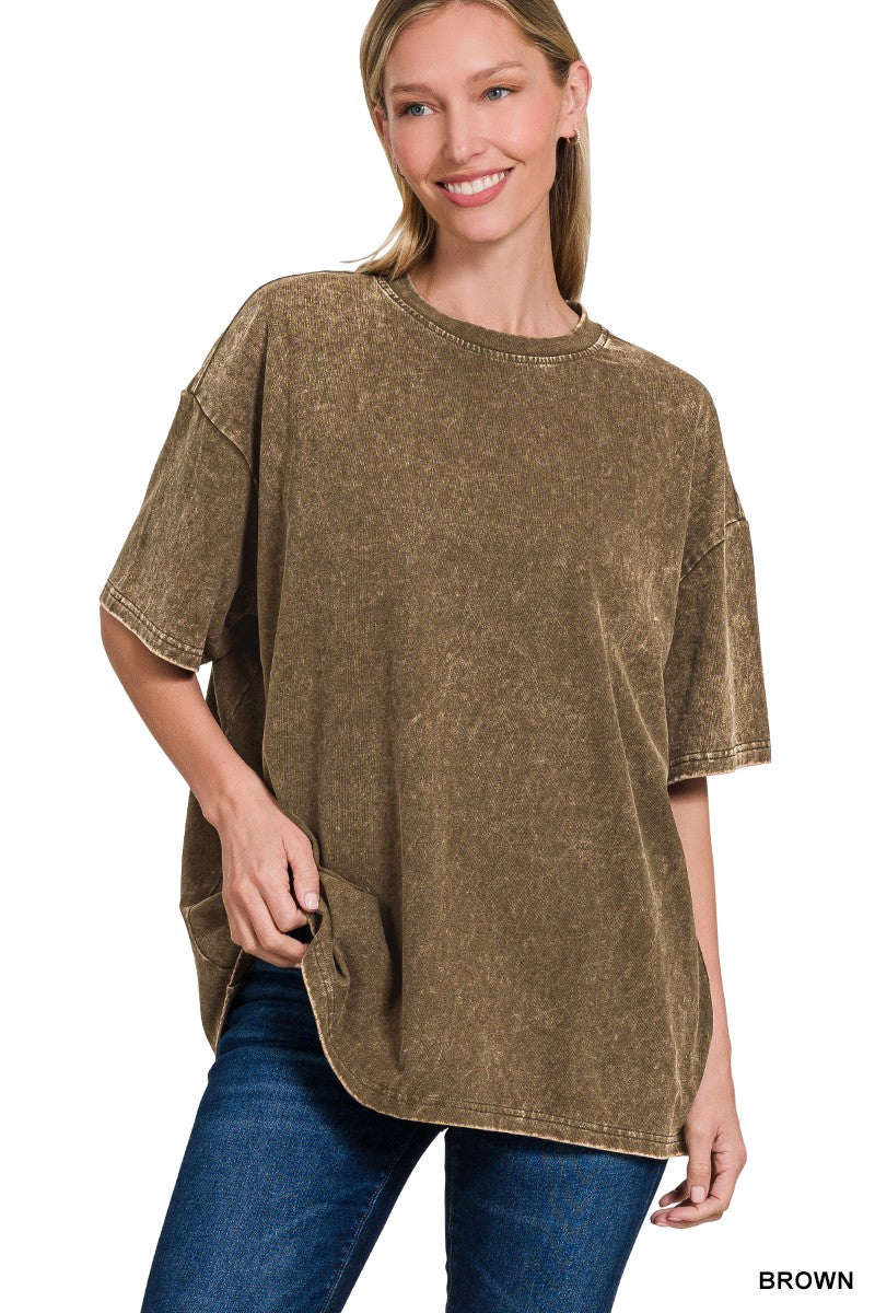 Washed Premium Cotton Oversized Tee