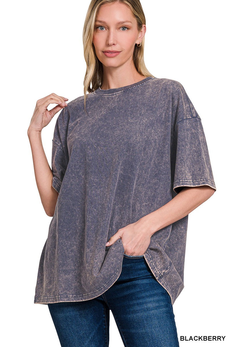 Washed Premium Cotton Oversized Tee