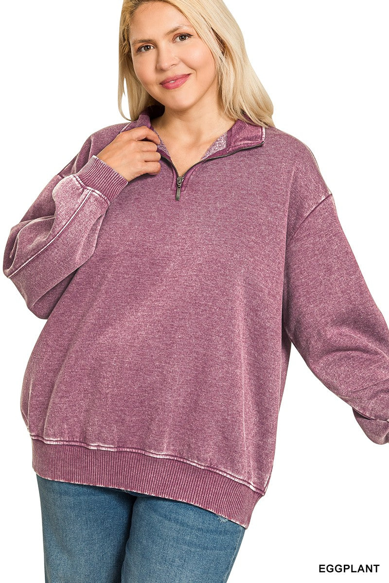 Eggplant Half Zip Top XL SIZE