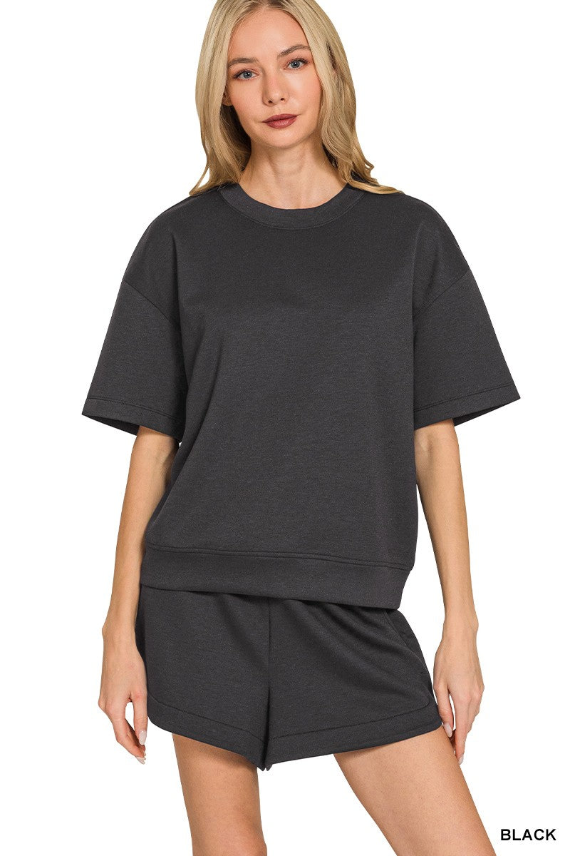Scuba Round Neck Shorts Set