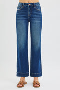 Risen Tummy Control High Rise Ankle Straight Jeans