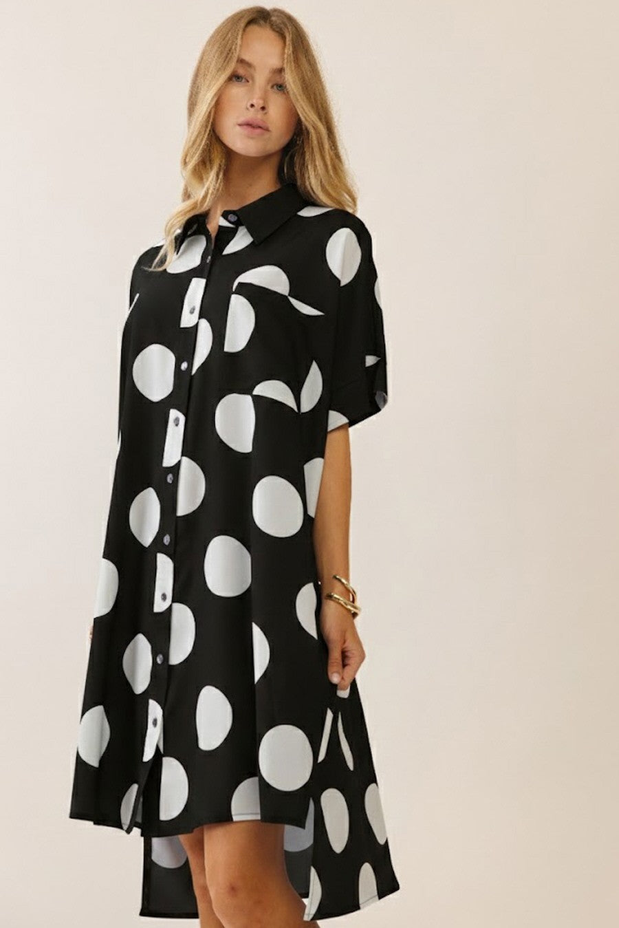 Black and White Polka Dot Dress