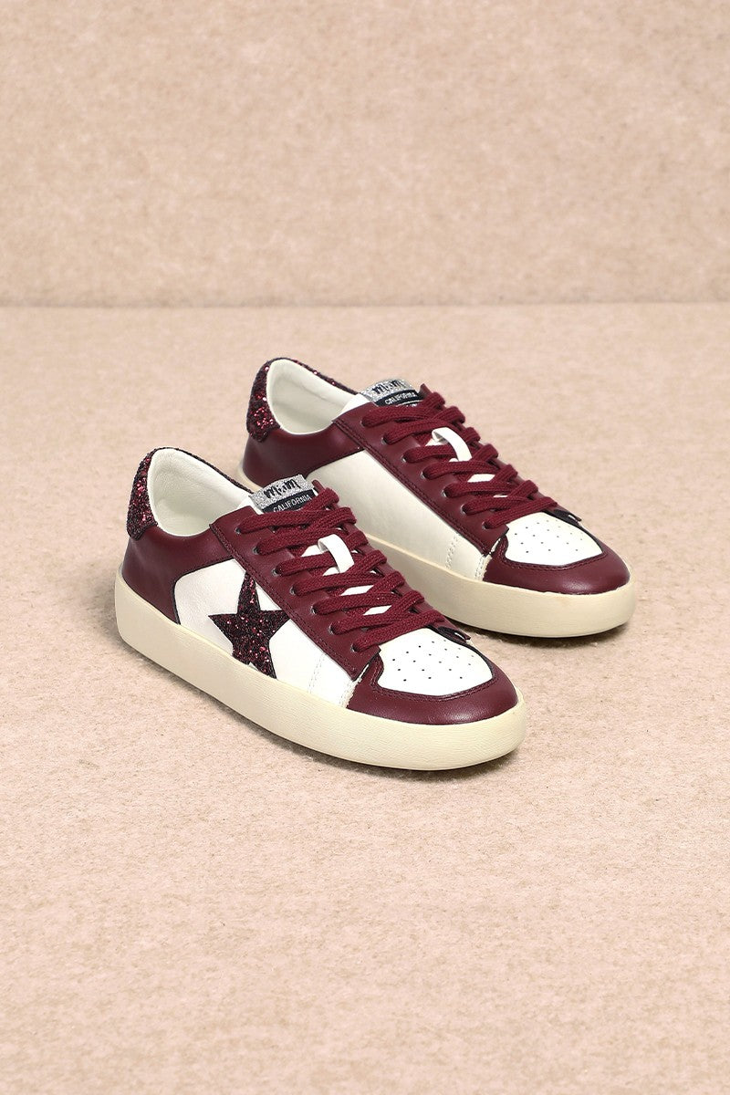 Candace Glitter Maroon Sneakers