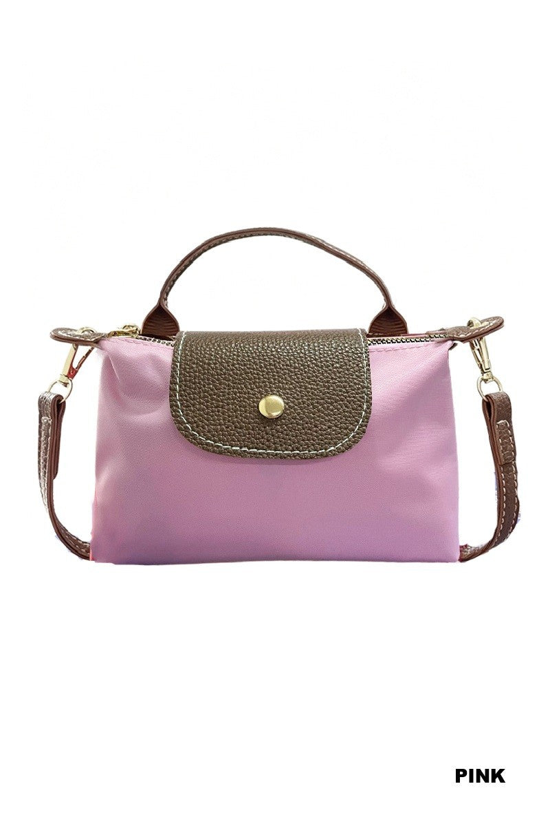 Block Flap Crossbody Bag