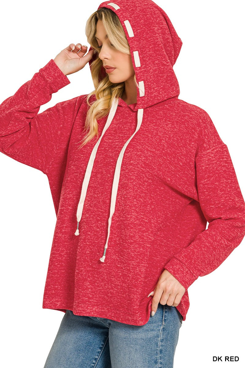 Soft Brushed Cabernet Hacci Hoodie