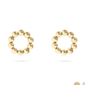 18K Gold 15mm PVD Circle Ball Stud Earrings