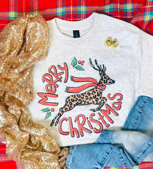 Merry Christmas Reindeer Tee