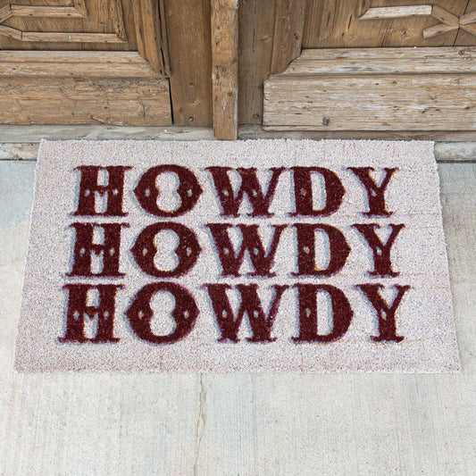 Triple Howdy Coir Doormat
