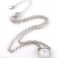Pink Panache Austrian Square Crystal Chain Necklace, 12mm WHITE SILVER