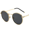 Fashion Round GoldGrey Sunglasses