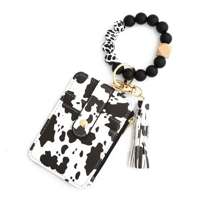 Silicone Wristlet Keychain Card Holder