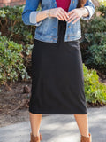 The Sonny Black Pencil Skirt