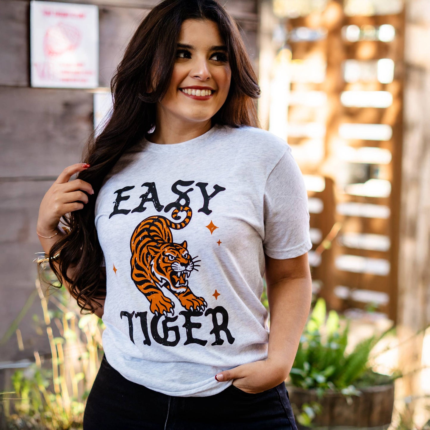 Easy Tiger Retro Graphic Tee Vintage Inspired Shirt, Retro
