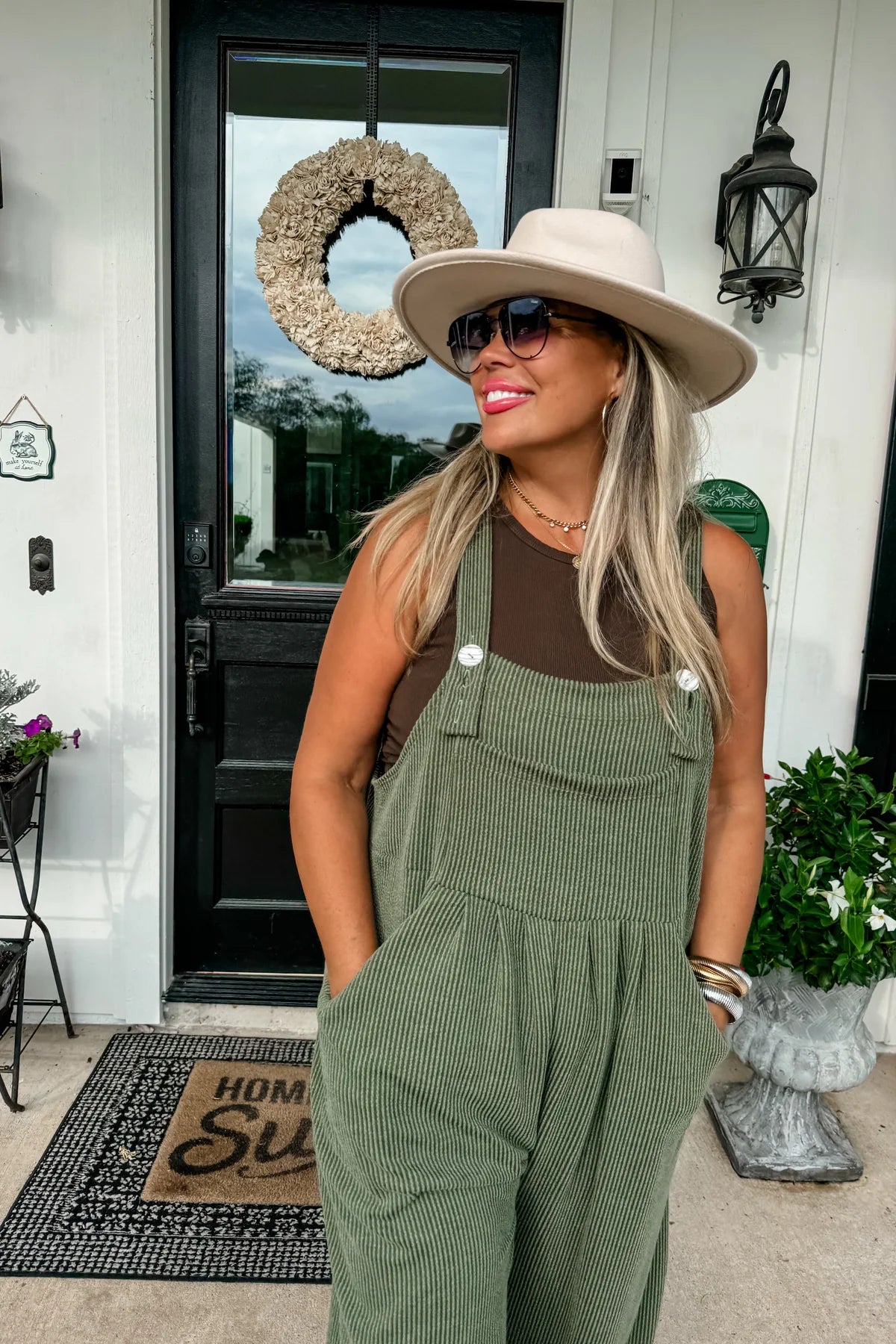 Fall Karli Boho Overalls - Olive