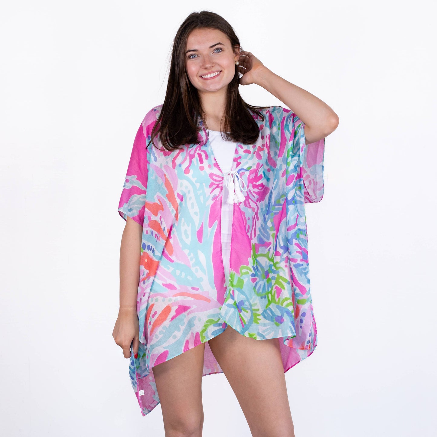 Tropical Haven Cover Up   Pink/Multi   One Size