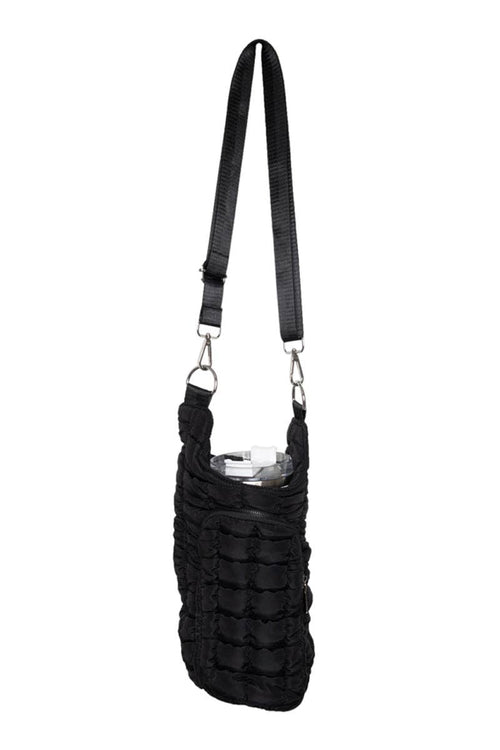 Black Quilted Tumbler Carrier Bag Gifts for Grads