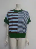 Drop Shoulder Striped Sweater