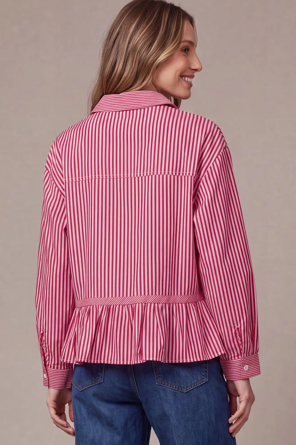 Long Sleeve Red Stripey Top