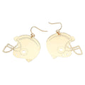 Metal Cutout Football Helmet Dangle Earrings