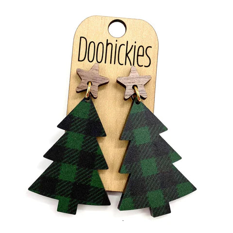 Doohickies Dangle Christmas Tree Earrings