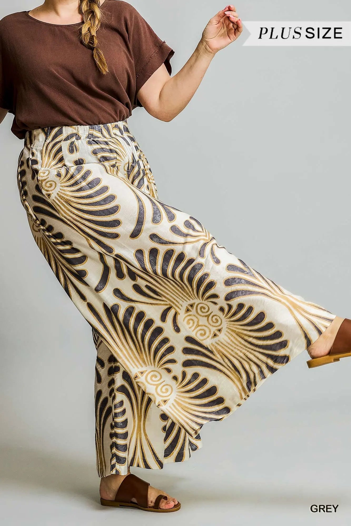 Tropical Swirl Wide Leg Pants