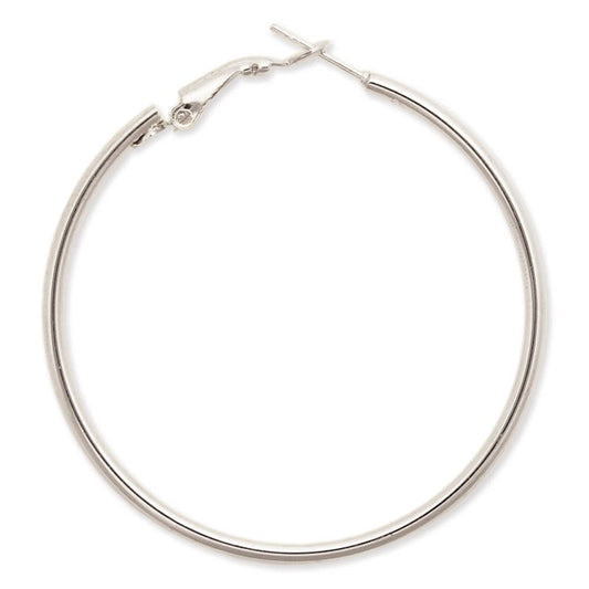 50mm Silver Metal  Hoop Earring