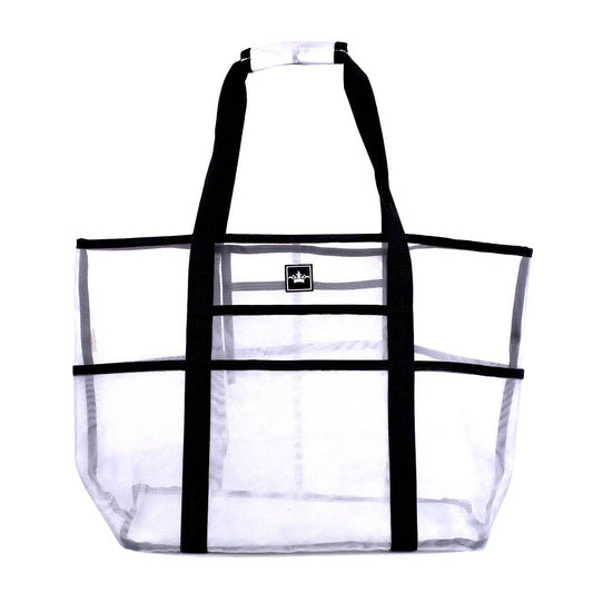Grayton Beach Tote   White/Black   16.5x15x8.5