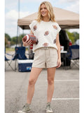 Game Day Football Patch Sweater Top