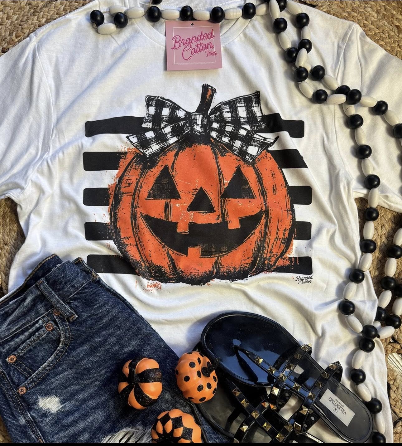 Stripe Pumpkin Tee
