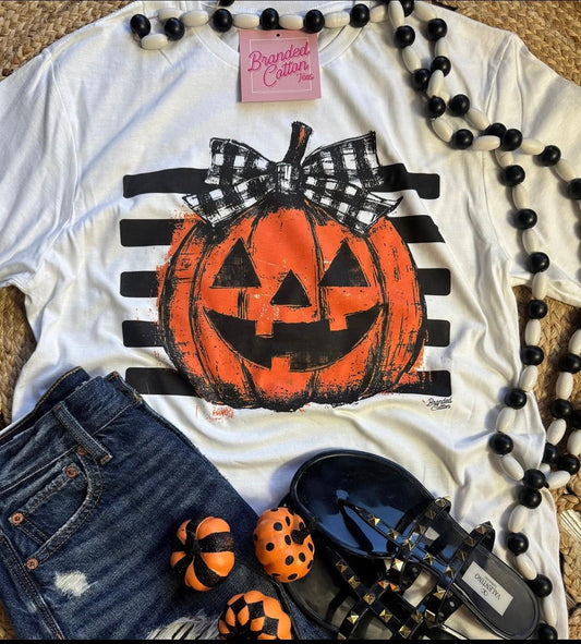Stripe Pumpkin Tee