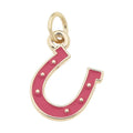 Enamel Fuchsia Horseshoe Charm