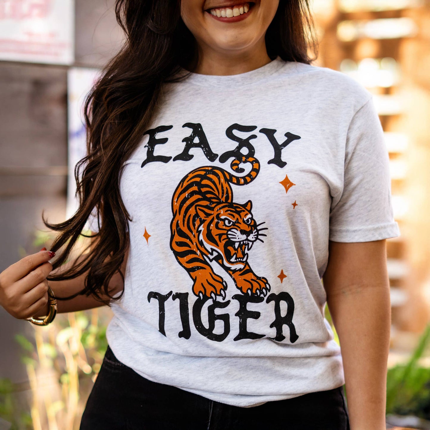 Easy Tiger Retro Graphic Tee Vintage Inspired Shirt, Retro