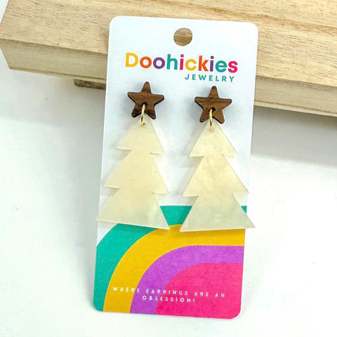 Doohickies Dangle Christmas Tree Earrings