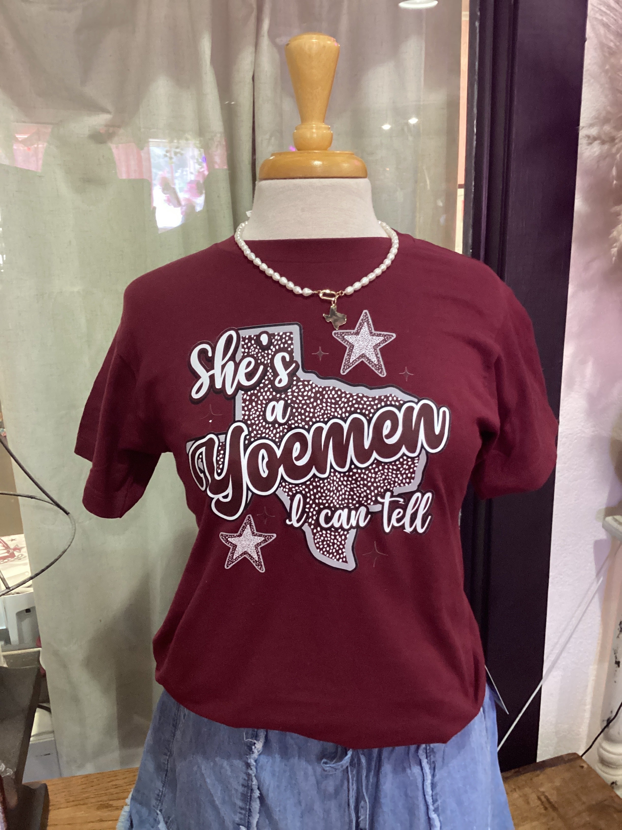 She's a Yoemen Maroon Tee