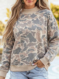 Camo Mock Neck Sweatshirt