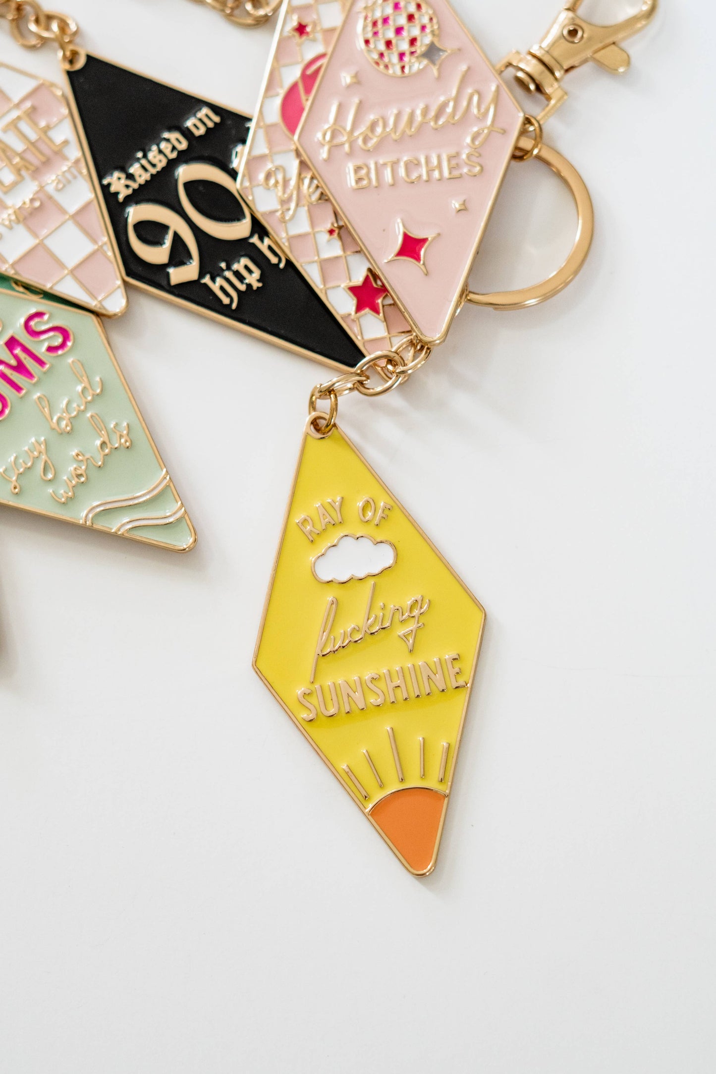 Bag Charm, Motel Keychain, Enamel Keychain, Retro keychain