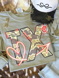 TX Camo Doodle State Tee