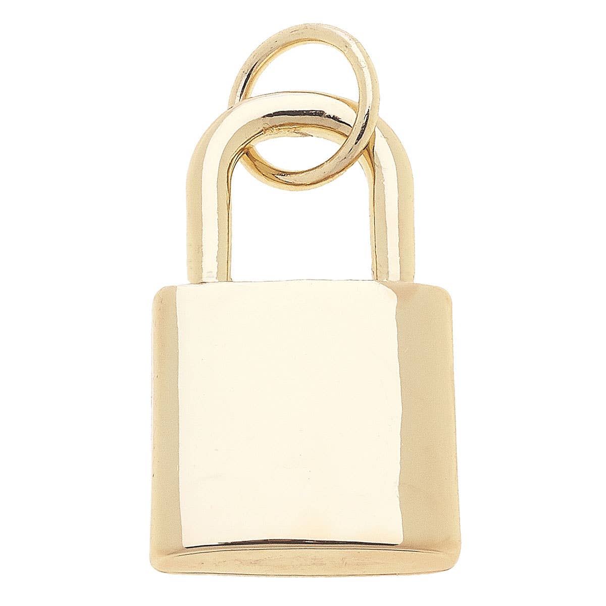 Padlock Charm in Shiny Gold