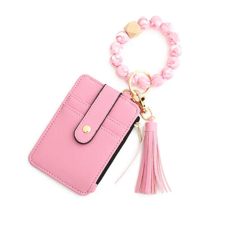 Silicone Wristlet Keychain Card Holder
