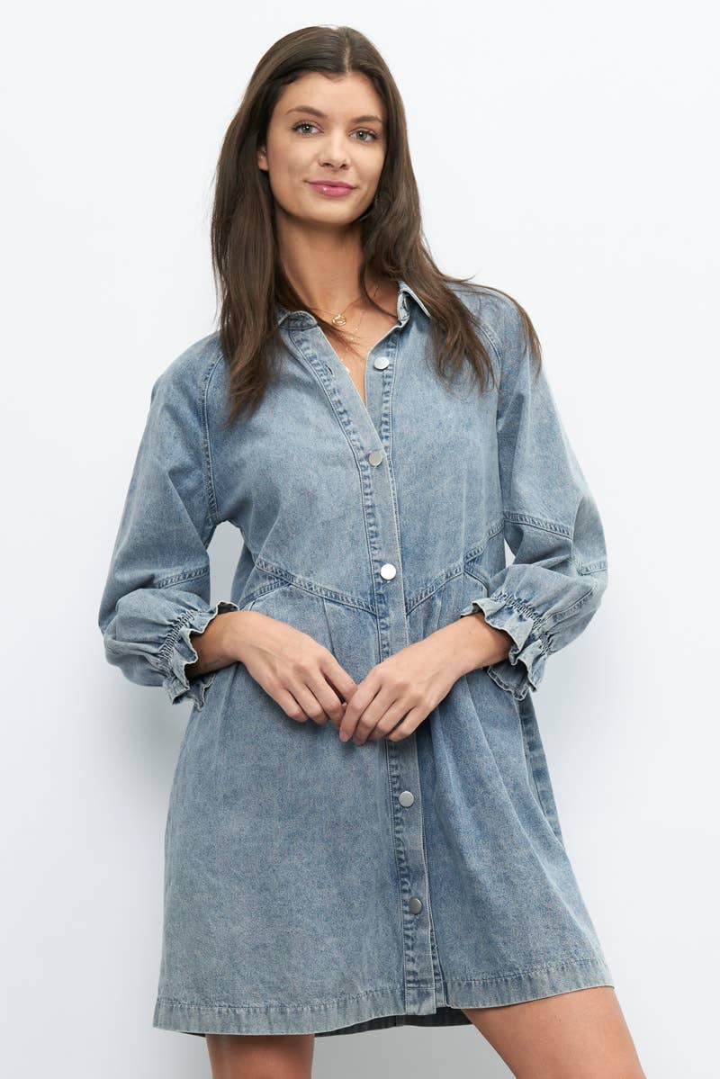 Washed Denim Dress