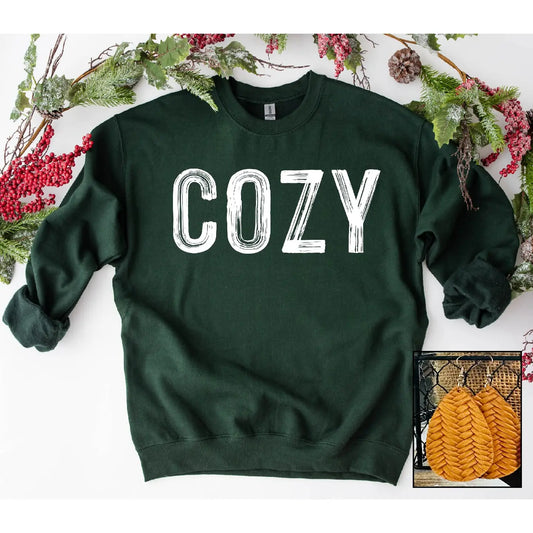 COZY Grunge Green Sweatshirt