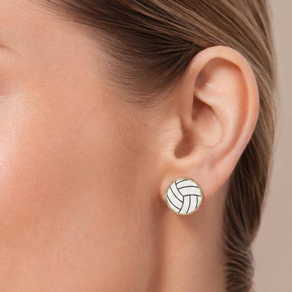 Volleyball Stud Earrings