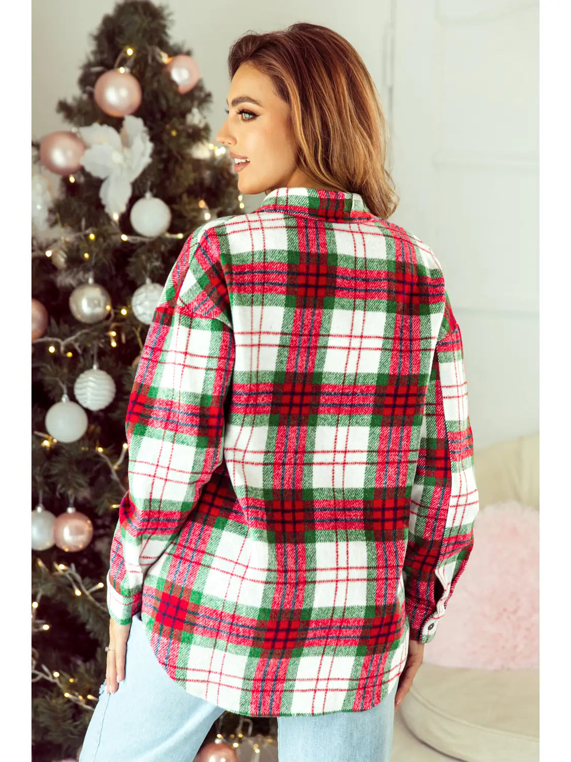 Christmas Plaid Casual Flannel