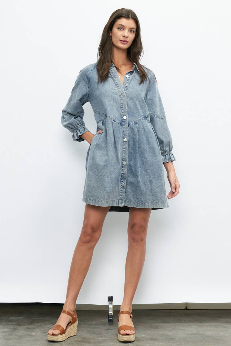 Washed Denim Dress