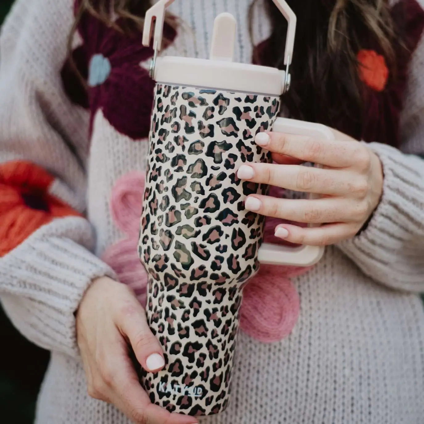 Brown Leopard Metal Tumbler