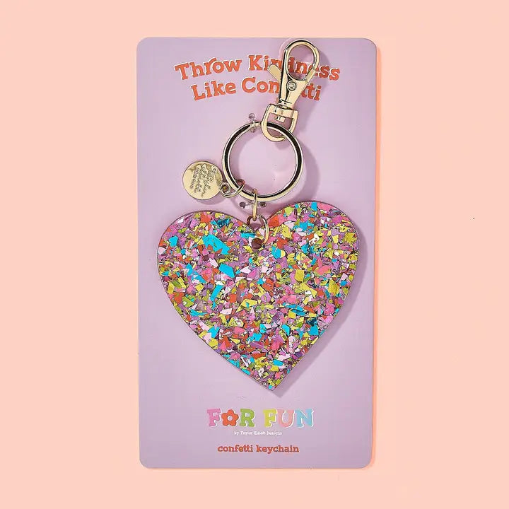 Colorful Acrylic Heart Keychain