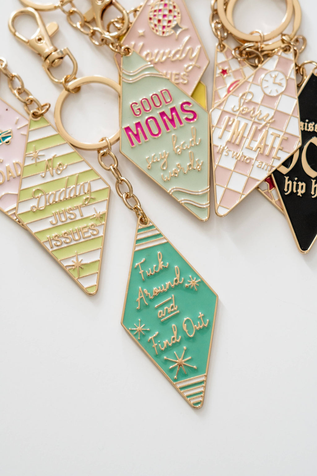 Bag Charm, Motel Keychain, Enamel Keychain, Retro keychain