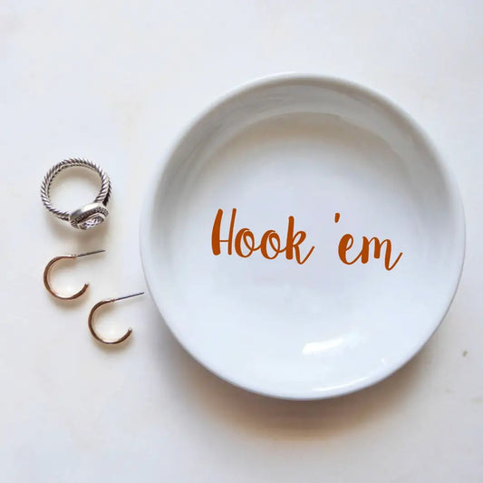 Texas Longhorns Hook 'Em Jewelry Dish